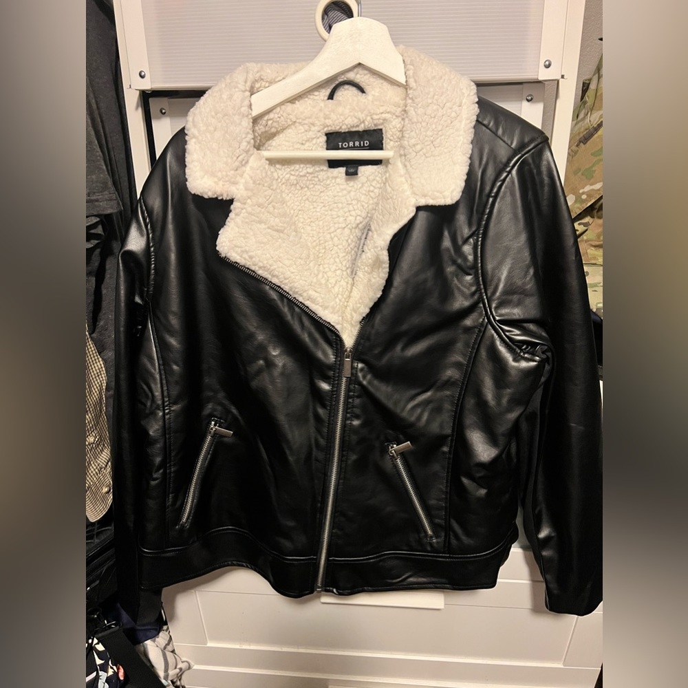 Sherpa lined moto jacket